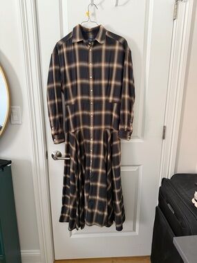 Polo Ralph Lauren Plaid Button-Down Shirt Dress